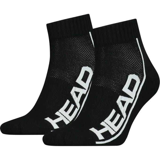 Black And White Head 2p Stripe Quarter Socks