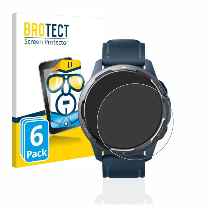 BROTECT - Screenprotector voor Xiaomi Watch S1 Active - Folie Beschermfolie transparant 6 Stuks