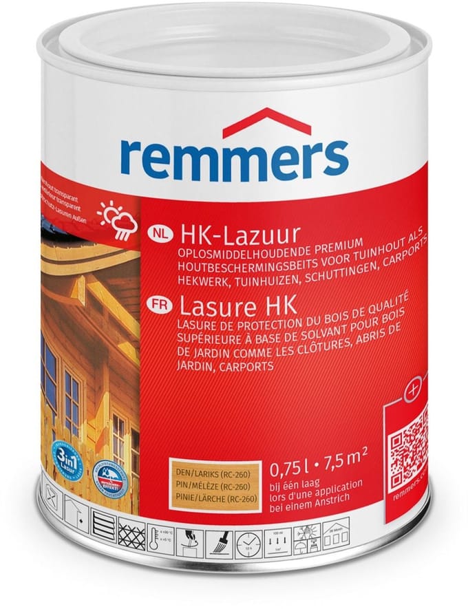 Remmers HK-Lazuur 3in1 - Pine/Lariks - 0.75 liter