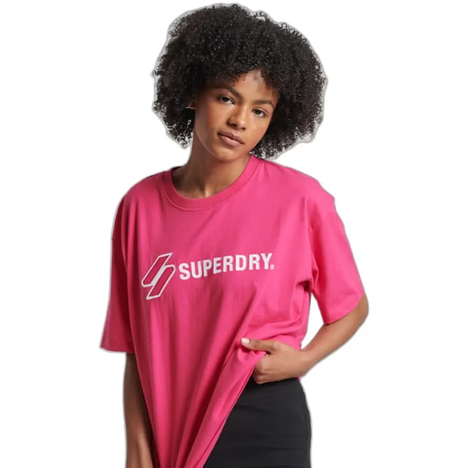 Superdry Dames tshirt Code Sl Applique Loose Tee