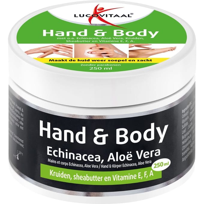 Lucovitaal Hand & Body crème Echinacea, Aloë Vera 250 ml