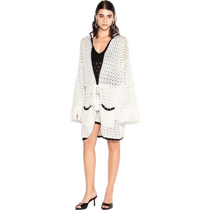 Cardigan Long Woman Akep met kap