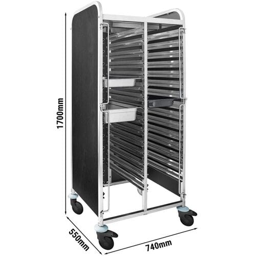GGM Gastro Tablettwagen - für 30 Tabletts GN 1/1 - mit leisen Rollen