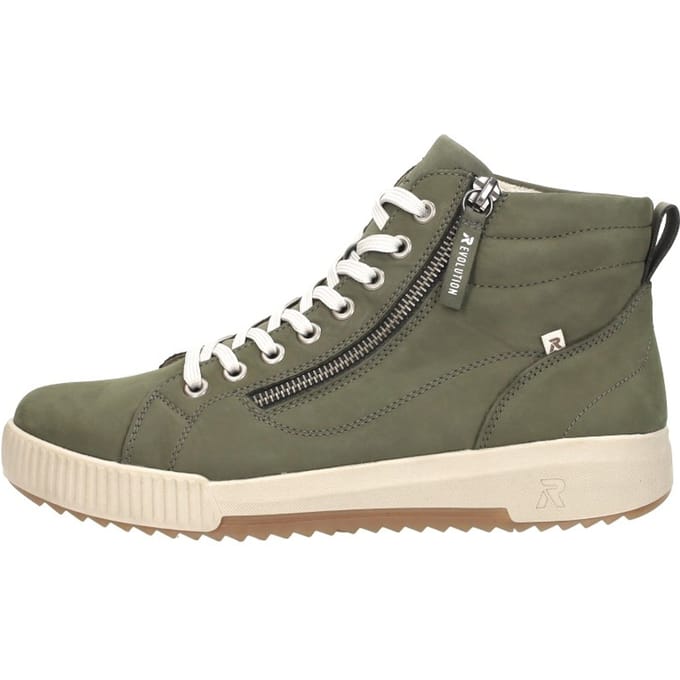 Rieker dames veterboot - Kaki - Maat 36