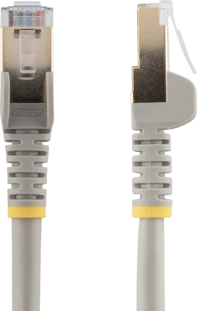 StarTech.com 1m Gray Cat6a / Cat 6a Shielded Ethernet Patch Cable 1 m - patch cable - 1 m - Grijs - Grijs - 1m