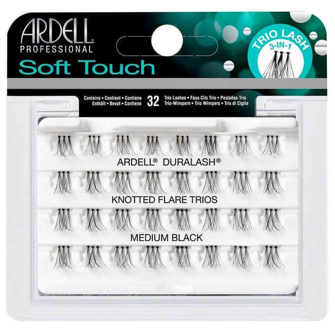Ardell Soft Touch Knotted Flare Trios Medium Black 32 st