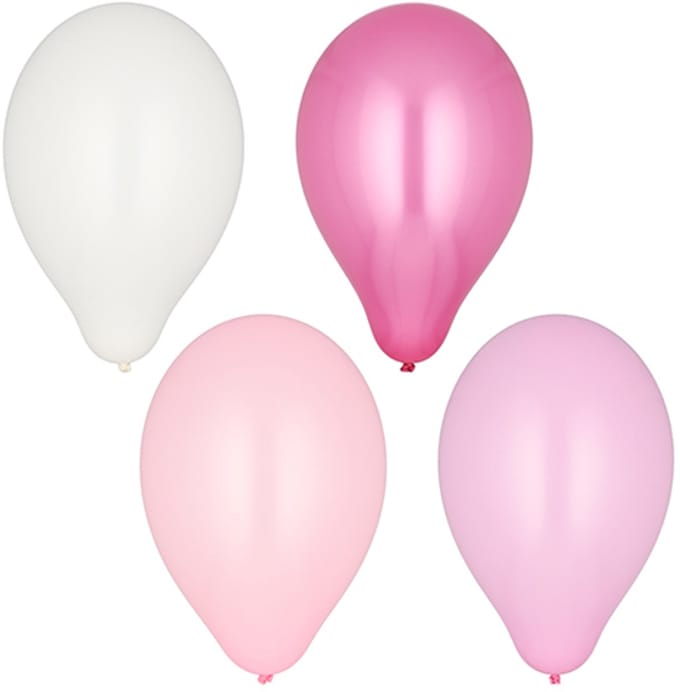 5x 16 Ballonnen Ø 25 cm assorti kleuren Pink-Mix