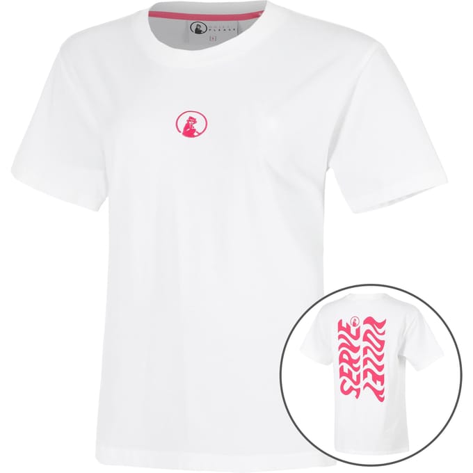 Quiet Please Create Wavy Boyfriend T-shirt Dames-Wit,Pink