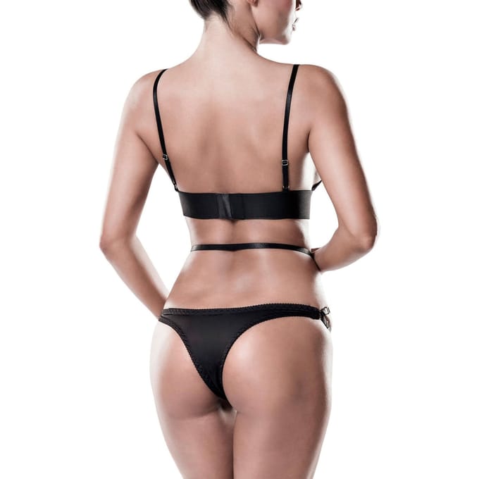 Erotisch lingerieset met bloemenkant, 2 -delig.