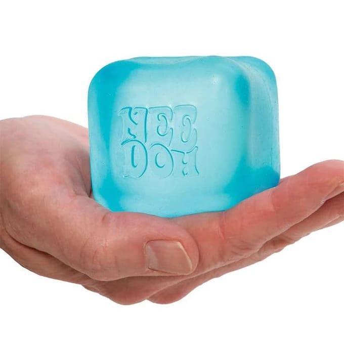 Schylling Needoh Nice Cube Sensorisch Speelgoed Stressverlichtende Blokken Knijpen Verlichtend Puzzel Oplossen Ventileren Kinderen Souvenir blue