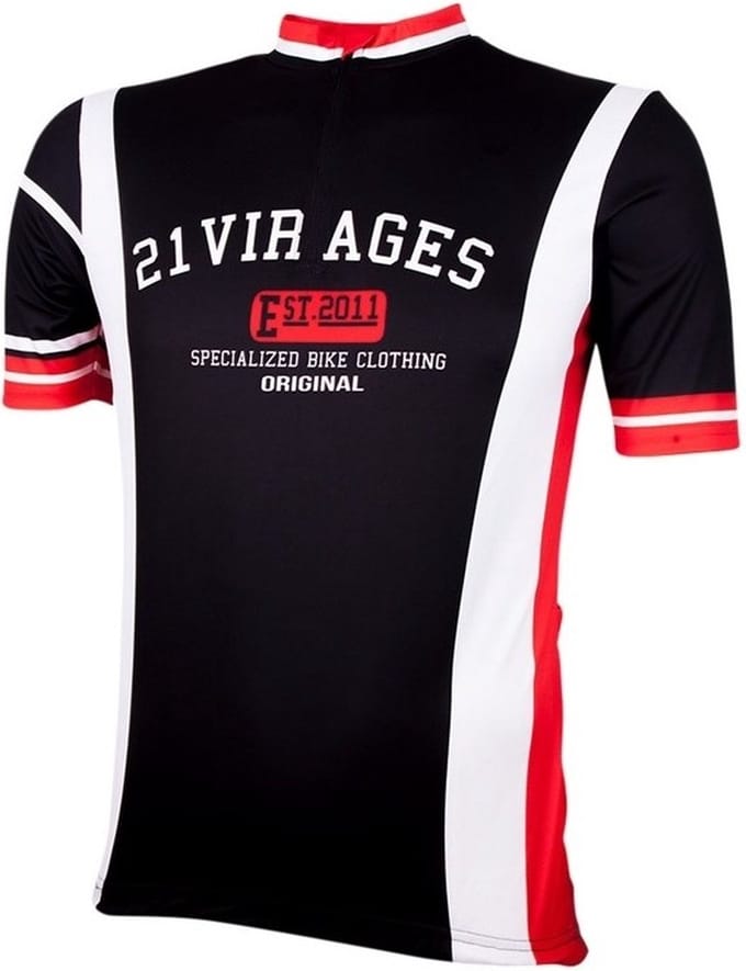 Wielershirt 21 Virages retro zwart S