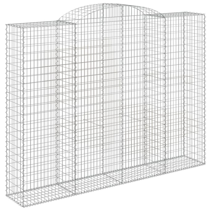 vidaXL - Schanskorf - gewelfd - 300x50x220/240 - cm - gegalvaniseerd - ijzer