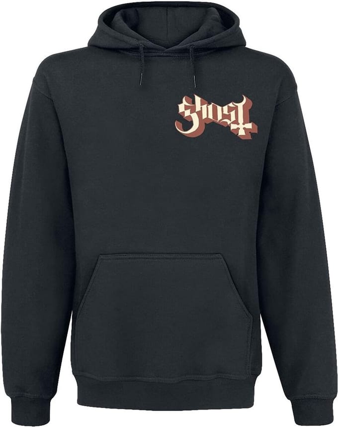 Hoodie met Vleermuizenprint voor Heren - Zwart