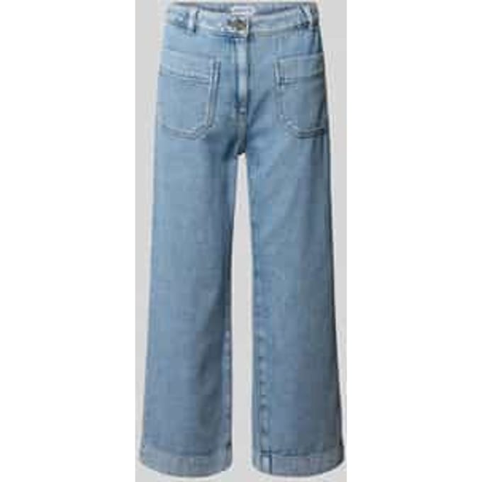 Cropped jeans met opgestikte zakken