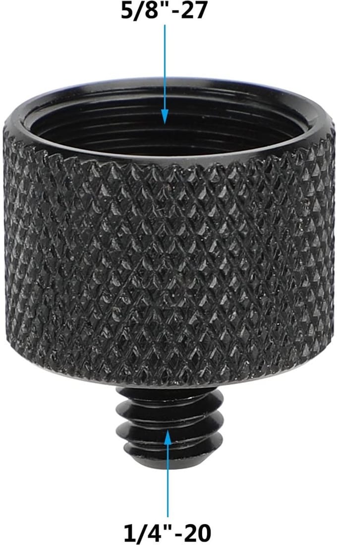 Dailygoods - 5/8"-27 naar 1/4"-20 Schroefdraadadapter voor Microfoonstandaard