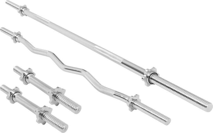 Gorilla Sports Set Barbells - Halters - Dumbbellstangen - Schroefsluiting 30 mm