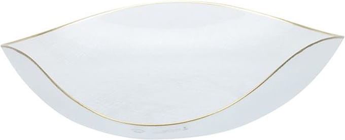 BRICARD SIS FRUITSCHAAL | DRIEHOEK 40 CM TRANSPARANT - GOUD