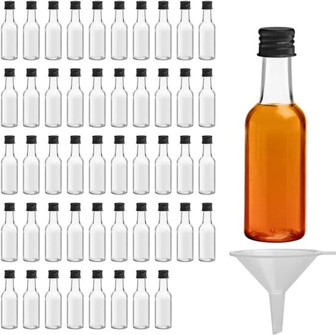 Allecto - Herbruikbare Mini-flessen - voor Feesten - 50 ml - Creatief