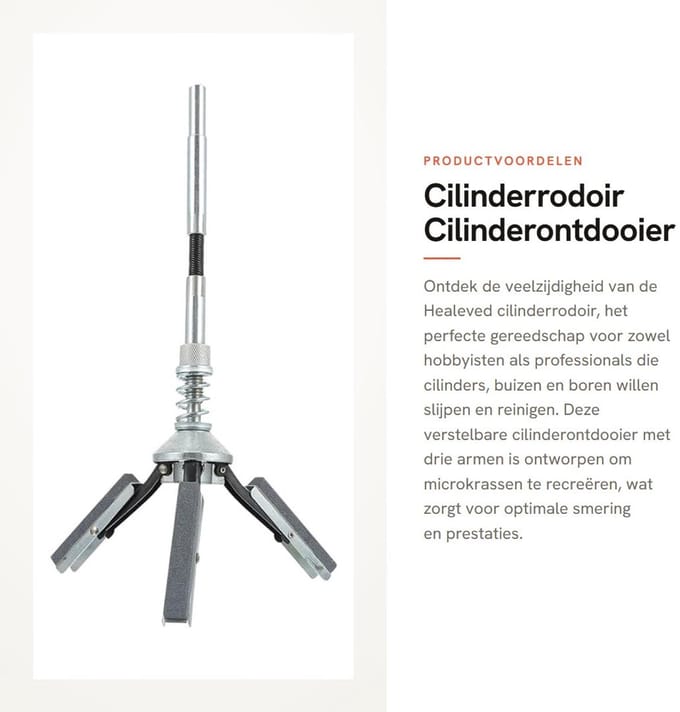 Dailygoods- Cilinderrodoir Verstelbaar - Cilinderhouder - Flexibele As - Slijparmen - Motorsteen - Optimale Smering
