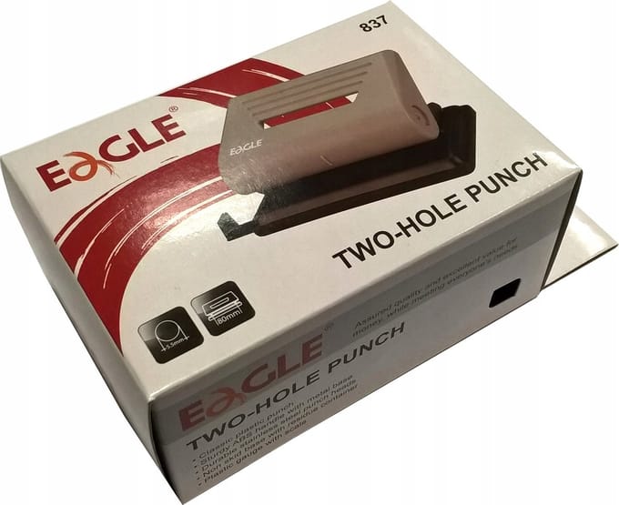 Eagle 837 Perforator voor 25 Vel - Zwart