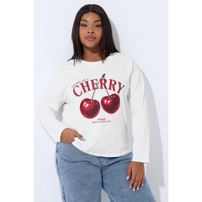 Limited Collection Wit 'Cherry' Oversized Tshirt Size 42