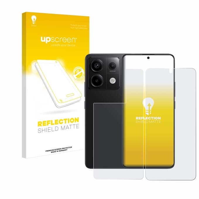 upscreen - Screenprotector voor Xiaomi Redmi Note 13 Pro 5G (Voor+Achter) - Folie Beschermfolie anti glare matte
