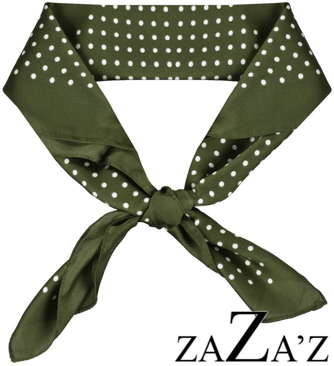 sjaaltje-groen-gestipt - hals /haar sjaaltje -vierkant -trendy accessoire- Bandana