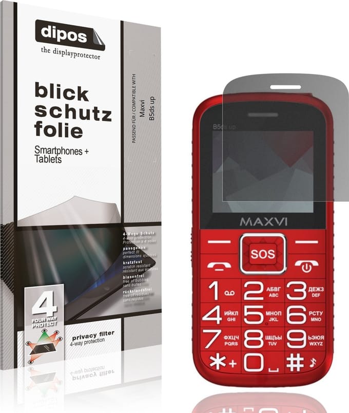 dipos – Matte Privacy Screenprotector geschikt voor Maxvi B5ds up | Anti-Spy Beschermfolie