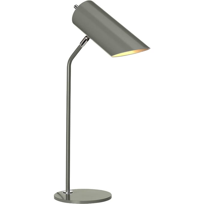 Moderne Tafellamp - Steady Lighting - Metaal - Modern - E27 - L: 31.1cm - Voor Binnen - Woonkamer - Eetkamer - Grijs