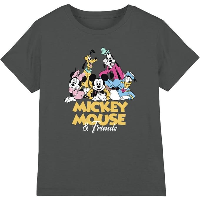 Disney Kinderen/Kinderen Mickey Mouse Friends T-shirt (Houtskool)