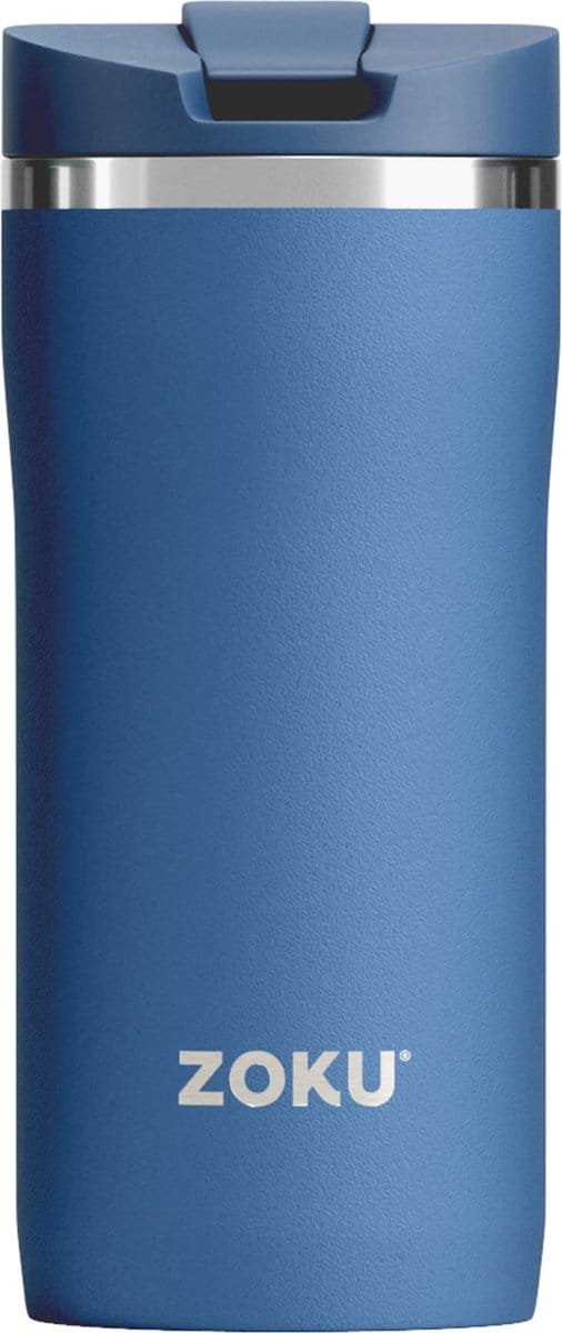 Thermosbeker, 355 ML, RVS/Polypropyleen, BPA vrij, Blauw- Zoku