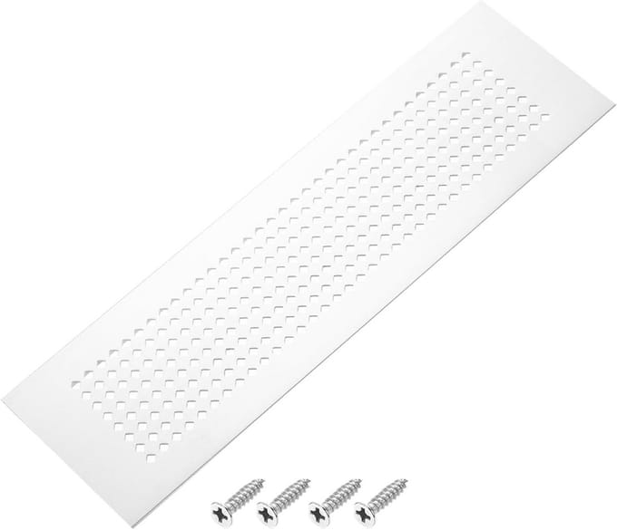 Ventilatierooster Aluminium 30.5 x 7.5 cm met Schroeven voor Kastdeur en Raam