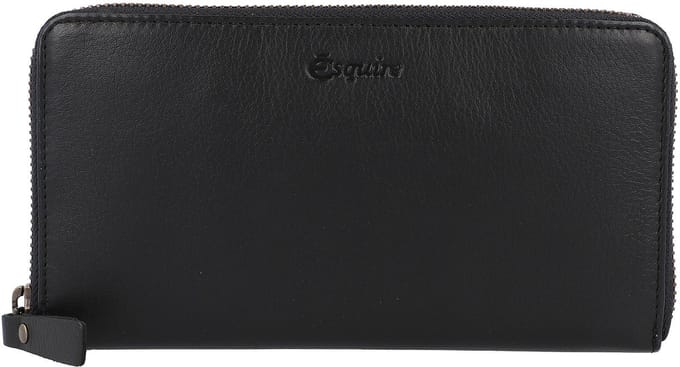 Esquire Peru Portemonnee RFID Leer 19 cm - Dames - Horizontaal - schwarz