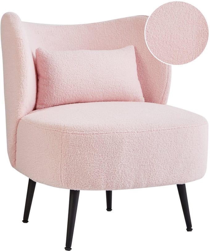 OTSBY II - Fauteuil - Pastelroze - Bouclé
