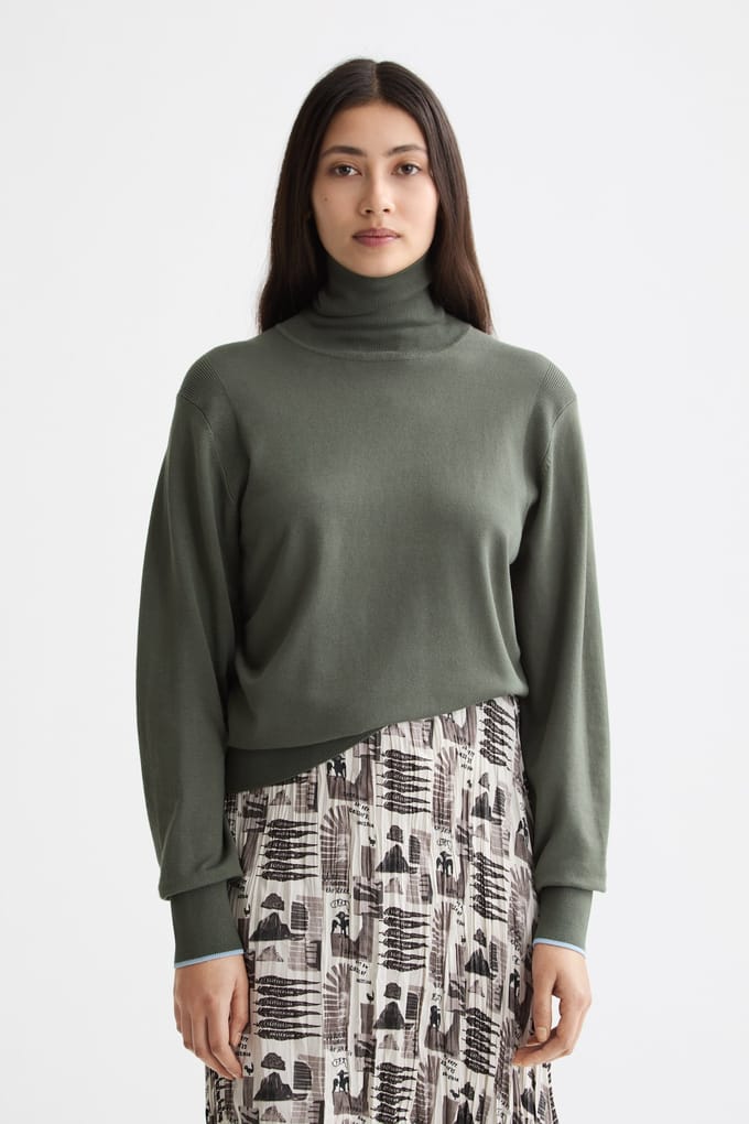 Scotch & Soda Relaxed Fit Roll Neck Pullover Thyme Taglia: S | Maglioni a maglia Outlet | Donna