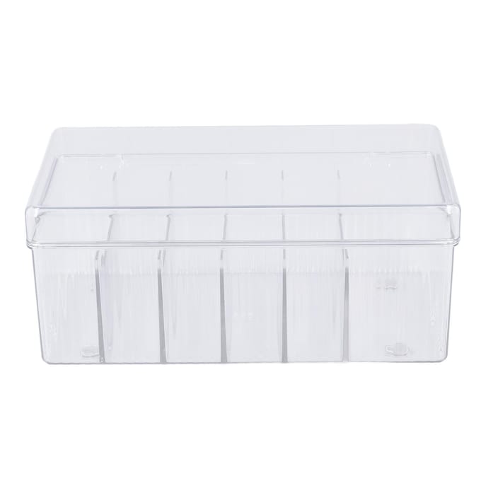 Organisateurs d'extensions de cils, rangement à 6 compartiments, couvercle anti-poussière transparent, fournitures d'extensions de cils