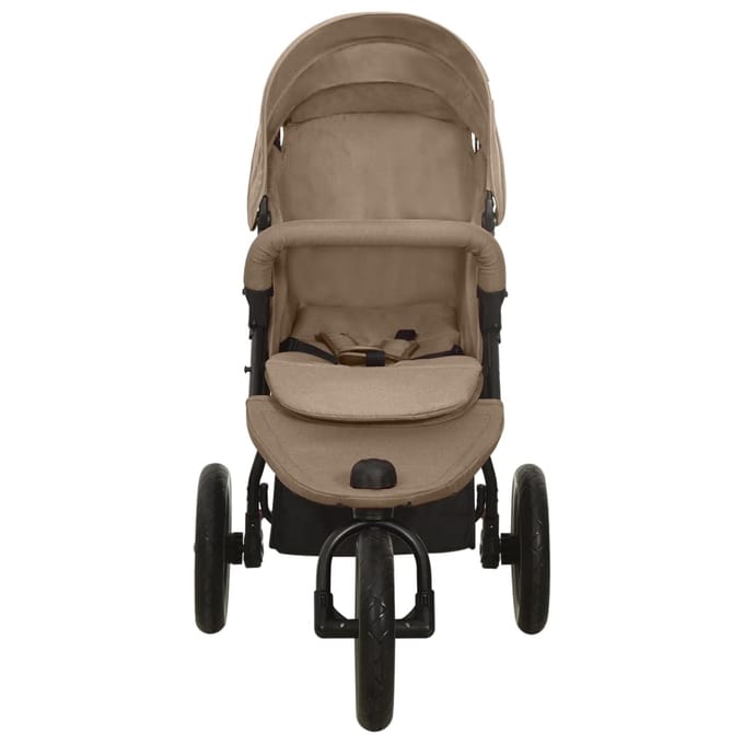 vidaXL - Kinderwagen - staal - taupe