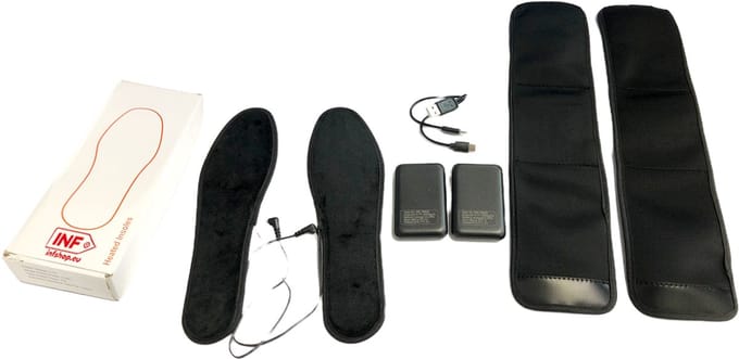 Verwarmde inlegzolen met oplaadbare powerbanks M