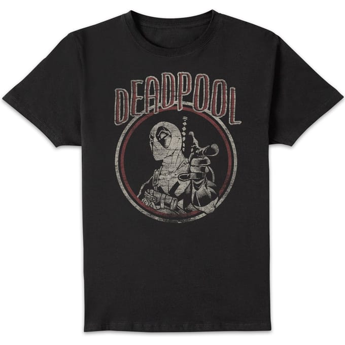 Marvel Deadpool Vintage Circle T-shirt - Zwart - S