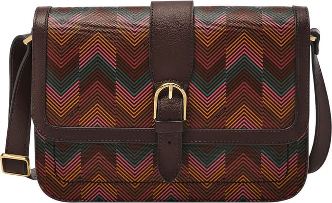 FOSSIL Schoudertas Zoey Flap Crossbody Bag Harlow Multi Print Veelkleurig