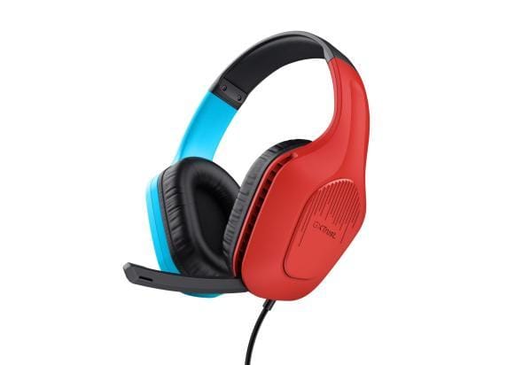 Trust GXT 416S Zirox - Bedrade Gaming Headset - voor Nintendo Switch - 3.5mm - Stereo - Rood/Blauw