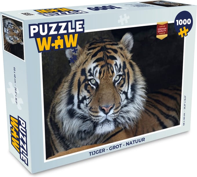 Puzzel Tijger - Grot - Natuur - Legpuzzel - Puzzel 1000 stukjes volwassenen