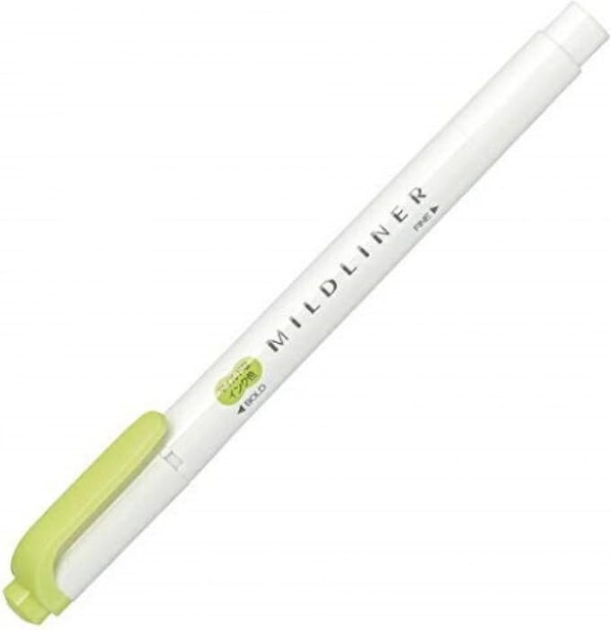Zebra Mildliner Double-Sided Highlighter - Fine / Bold – Mild Citrus Green / WKT7-MCG