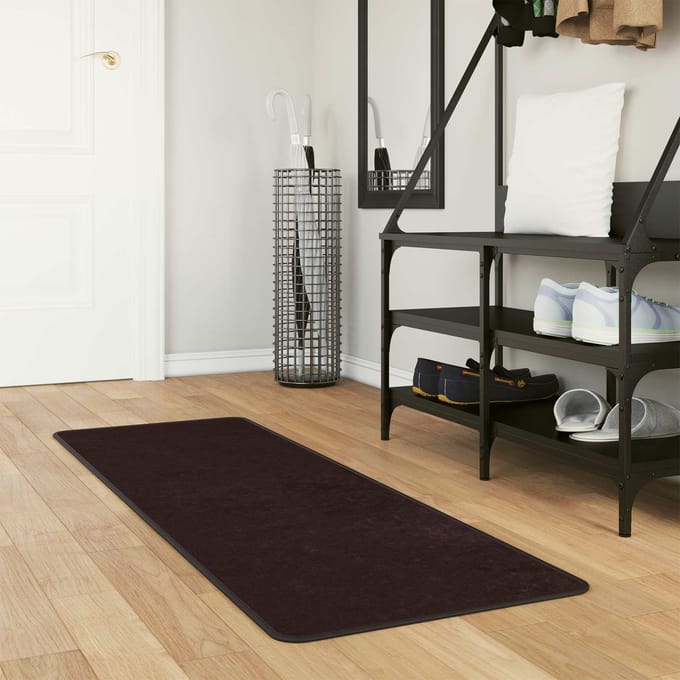 vidaXL - Tapijt - Runner - MARSA - Antraciet - 50 - x - 150 - cm - Polyester - en - PVC