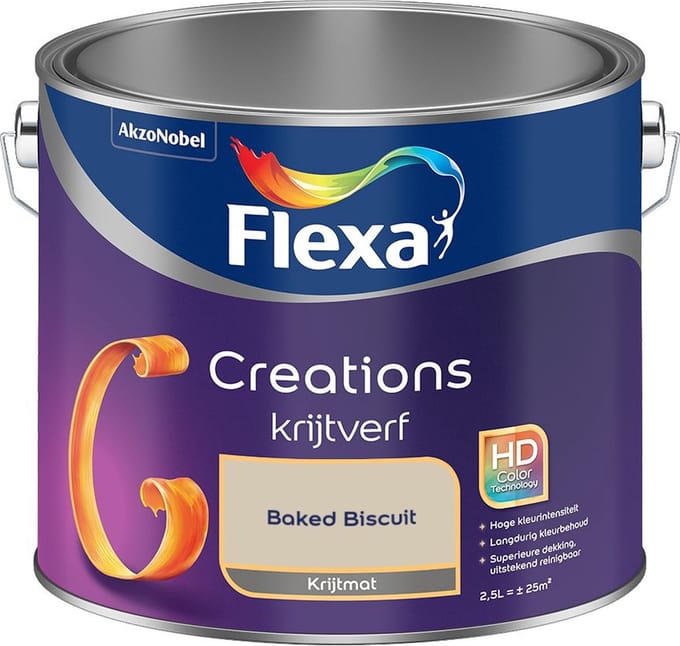 Flexa - Creations Muurverf Krijt - Baked Biscuit - Mengverf - 2,5 L