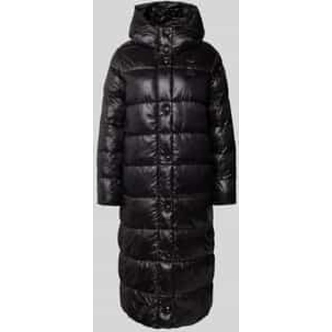 Regular fit gewatteerde mantel met labeldetail model 'BELLEVUE'