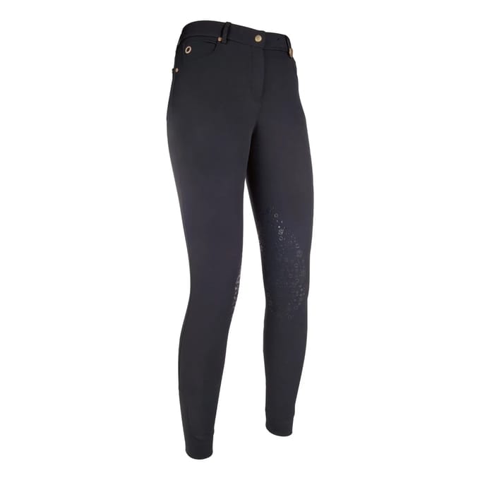 Rijbroek mid grip dames HKM LG Basic