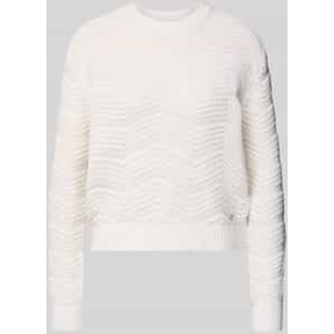 Gebreide pullover met geribde boorden