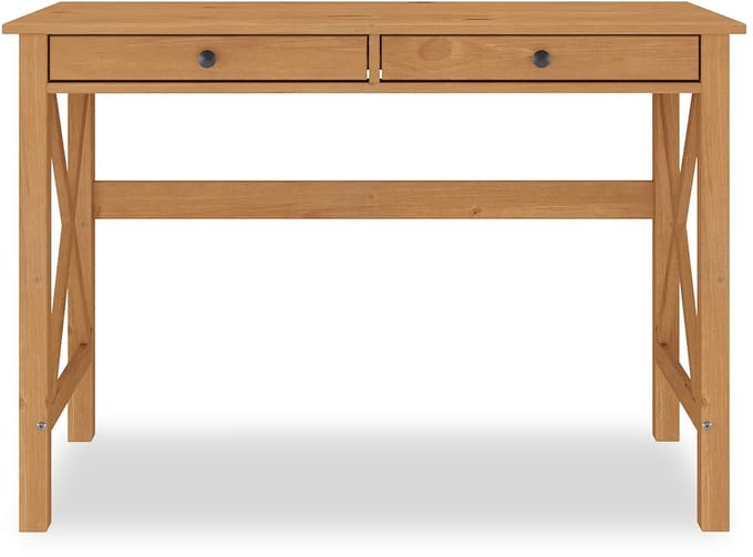 Bureau ADRIAN met 2 lades van massief hout – eikenkleurig