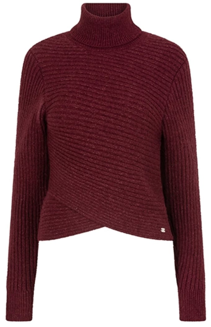 Lofty Manner Trui Sweater Katja Burgundy Red Dames Maat - XS